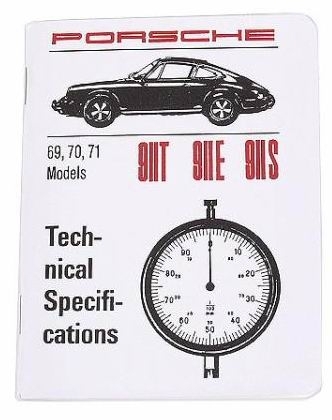 Factory Spec. Book 911 1969-71