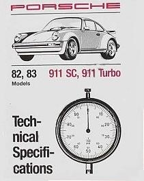 Factory Spec. Book 911 1982-83