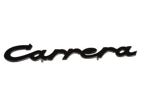 "Carrera" Badge in Black Metal for 1974-77 911