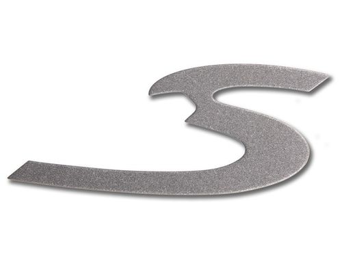 "S" Badge in Grey with cutout for 996 C4S