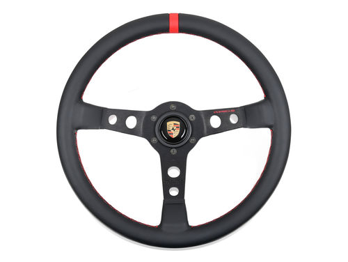 Porsche Classic Performance Steering Wheel Red Stitching