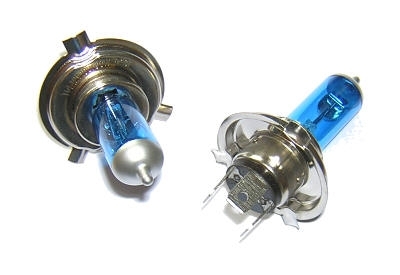 H4 Blue Tint Headlight Bulbs x2