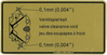 911 1964-89 / 964 1989 Valve Clearance Sticker