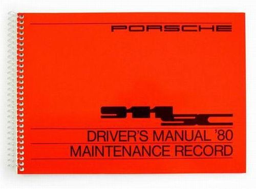 Owners / Drivers Manual / Maintenance Record 911 1980