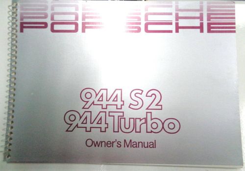 Owners / Drivers Manual 944S2 / Turbo
