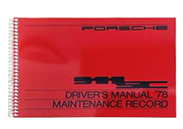Owners / Drivers Manual / Maintenance Record 911 1978
