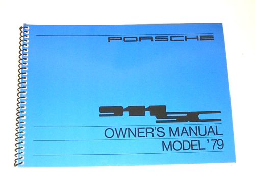 Owners / Drivers Manual / Maintenance Record 911 1979