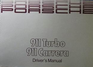Owners / Drivers Manual 911 1989