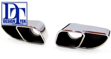997 Turbo >>09 Twin Square Stainless Steel Exhaust Tips 60mm