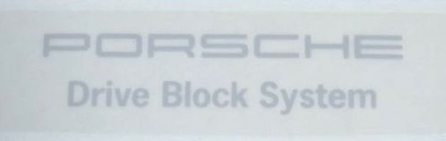 Porsche Drive Block System Sticker