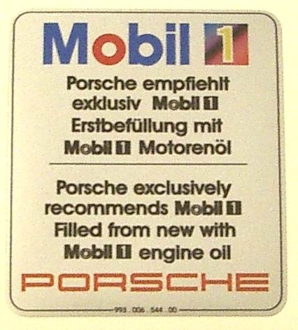 Mobil 1 Porsche Sticker