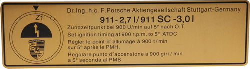 911 1976-77  2.7 & 3.0 Fan Sticker