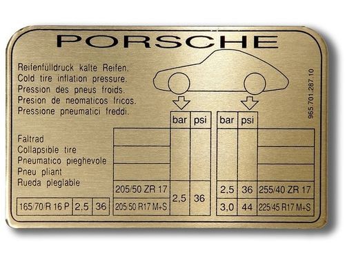 965 Tyre Pressure Sticker >>94