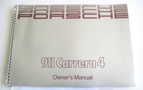 Owners / Drivers Manual 964 1989 C4