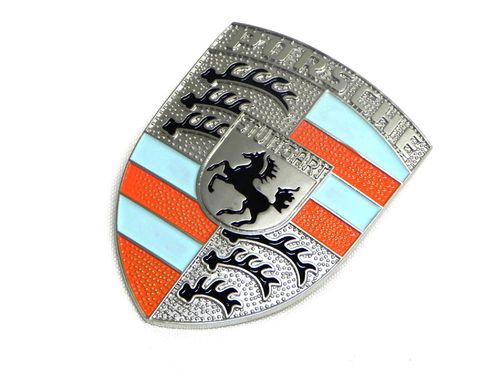 Bonnet Badge Silver / Light Blue / Orange Fits all Models